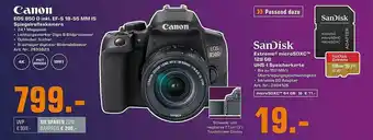 Saturn Canon Eos 850 D Inkl. Ef-s 18-55 MM IS Spiegelreflexkamera Oder Sandisk Extreme MicroSDXC 128gb Angebot