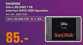 Saturn Sandisk Ultra 3d Ssd 1tb Interner Sata-ssd Speicher Angebot