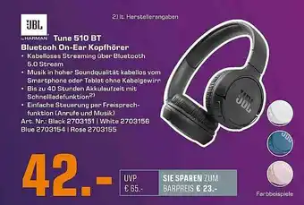 Saturn Jbl Tune 510bt Bluetooth On-ear Kopfhörer Angebot