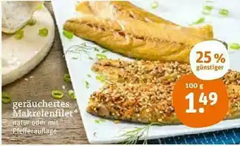 tegut Geräuchertes Makrelenfilet Angebot