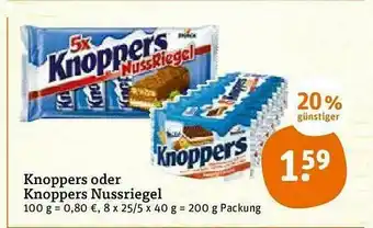 tegut Knoppers Oder Knoppers Nussriegel Angebot