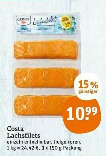 tegut Costa Lachsfilets Angebot