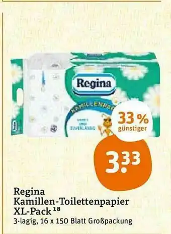 tegut Regina Kamillen-toilettenpapier XL-pack Angebot