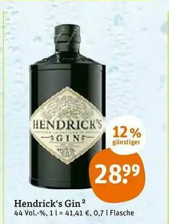 tegut Hendrick's Gin Angebot