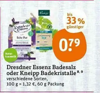 tegut Dresdner Essenz Badesalz Oder Kneipp Badekristalle Angebot