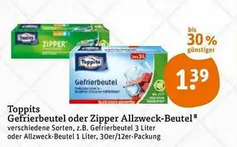 tegut Toppits Gefrierbeutel Oder Zipper Allzweck-beutel Angebot