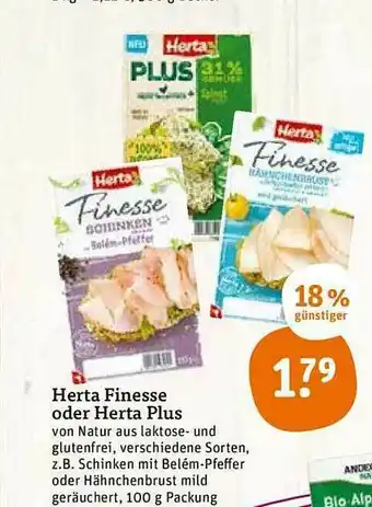 tegut Herta Finesse Oder Herta Plus Angebot