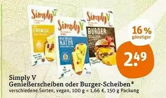 tegut Simply V Genießerscheiben Oder Burger-scheiben Angebot