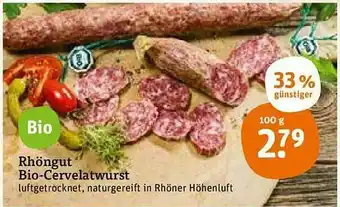 tegut Rhöngut Bio-cervelatwurst Angebot