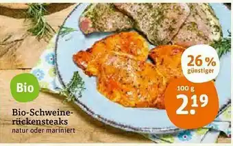 tegut Bio-schweinerückensteaks Angebot