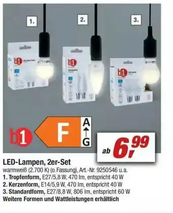 toom Baumarkt Led-lampen, 2er Set Angebot