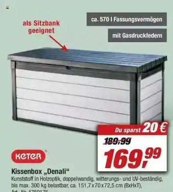 toom Baumarkt Keter Kissenbox „denali” Angebot