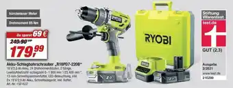 toom Baumarkt Ryobi Akku-schlagbohrschrauber „r18pd7-220b” Angebot