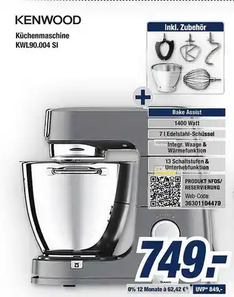 Expert Bening Kenwood Küchenmaschine KWL90.004SI Angebot