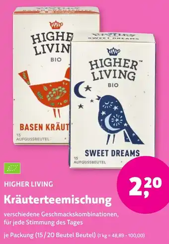 Biomarkt HIGHER LIVING Kräuterteemischung Angebot