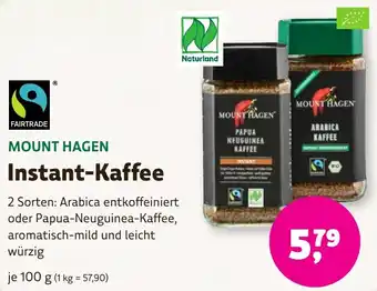 Biomarkt MOUNT HAGEN Instant-Kaffee 100 g Angebot