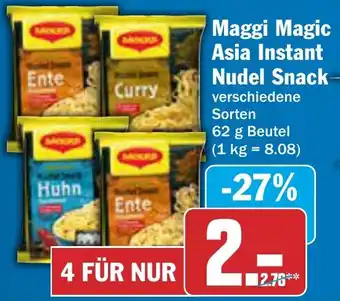 AEZ Maggi Magic Asia Instant Nudel Snack 62 g Beutel Angebot