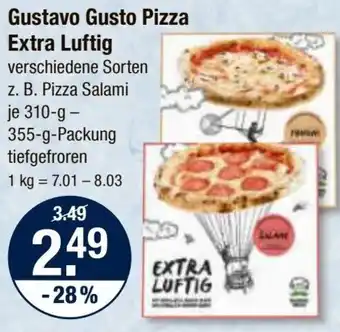 V Markt Gustavo Gusto Pizza Extra Luftig 310-355 g Packung Angebot