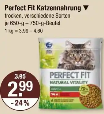 V Markt Perfect Fit Katzennahrung 650-g-750 g Beutel Angebot