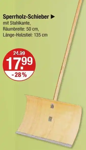 V Markt Sperrholz-Schieber Angebot