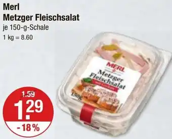 V Markt Merl Metzger Fleischsalat 150 g Schale Angebot