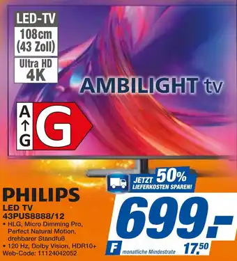 expert Techno Land PHILIPS LED TV 43PUS8888/12 Angebot