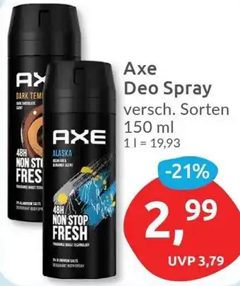 Budni Axe Deo Spray 150 ml Angebot