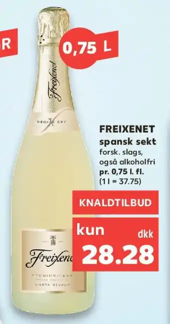 Kaufland FREIXENET spansk sekt forsk. slags, også alkoholfri pr. 0,75 l. fl. Angebot