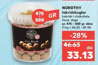 Kaufland NORDTHY lakridskugler Lakrids i chokolade, forsk. slags pr. 475-500 gr. Angebot