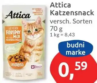 Budni Attica Katzensnack 70 g Angebot