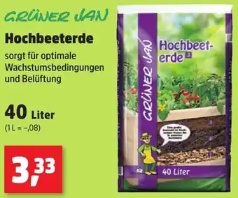 Thomas Philipps GRÜNER JAN Hochbeeterde 40 Liter Angebot