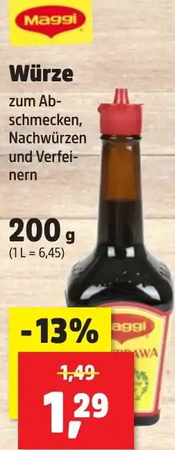 Thomas Philipps Maggi Würze 200 g Angebot