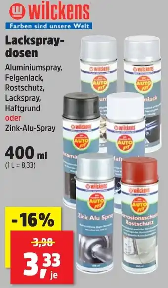 Thomas Philipps Wilckens Lackspraydosen 400 ml Angebot