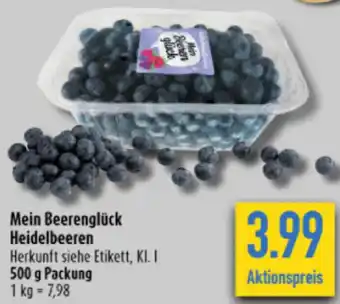 diska Mein Beerenglück Heidelbeeren 500 g Packung Angebot