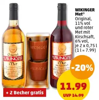 PENNY WIKINGER Met 2x0,75 L Angebot