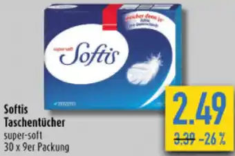 diska Softis Taschentücher super-soft 30 x 9er Packung Angebot