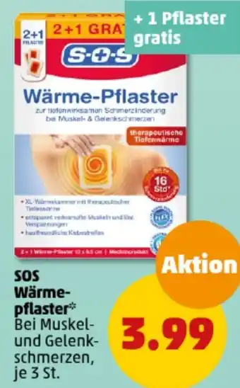 PENNY SOS Wärmepflaster 3 St. Angebot