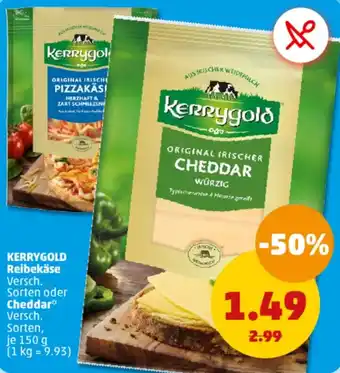 PENNY KERRYGOLD Reibekäse oder Cheddar 150 g Angebot