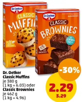 PENNY Dr. Oetker Classic Muffins 380 g oder Classic Brownies 462 g Angebot