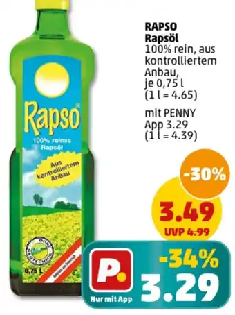 PENNY RAPSO Rapsöl 0,75 L Angebot