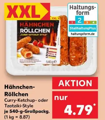 Kaufland Hähnchen-Röllchen Curry-Ketchup- oder Tzatziki-Style 540g Angebot