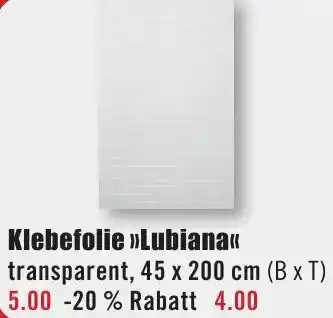 B1 Discount Baumarkt Klebefolie Lubiana Angebot