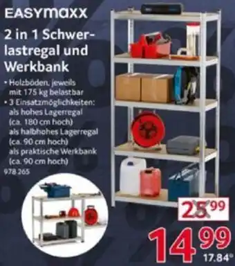 Selgros Easymaxx 2 in 1 Schwerlastregal und Werkbank Angebot