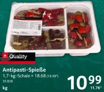 Selgros Quality Antipasti-Spieße 1,7 kg Schale Angebot