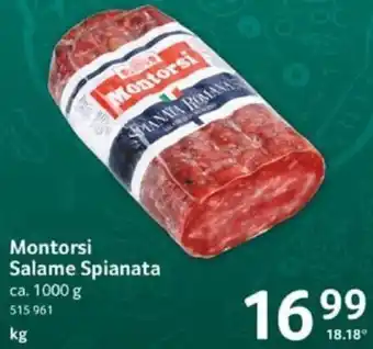 Selgros Montorsi Salame Spianata ca. 1000 g Angebot