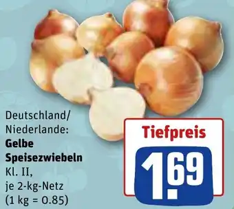 REWE Gelbe Speisezwiebeln 2 kg Netz Angebot