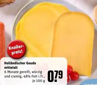 REWE Holländischer Gouda mittelalt 100 g Angebot