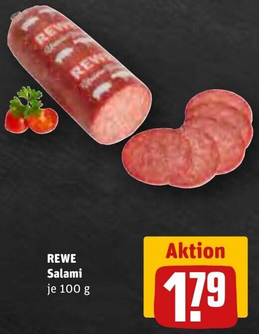 REWE Salami 100 g Angebot bei REWE