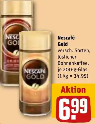 REWE Nescafé Gold 200 g Glas Angebot