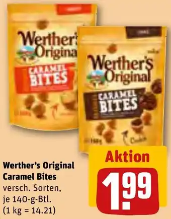 REWE Werther's Original Caramel Bites 140-g-Btl. Angebot